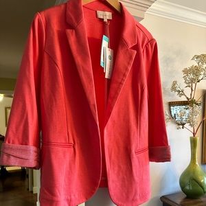 NWT Size L blazer coral